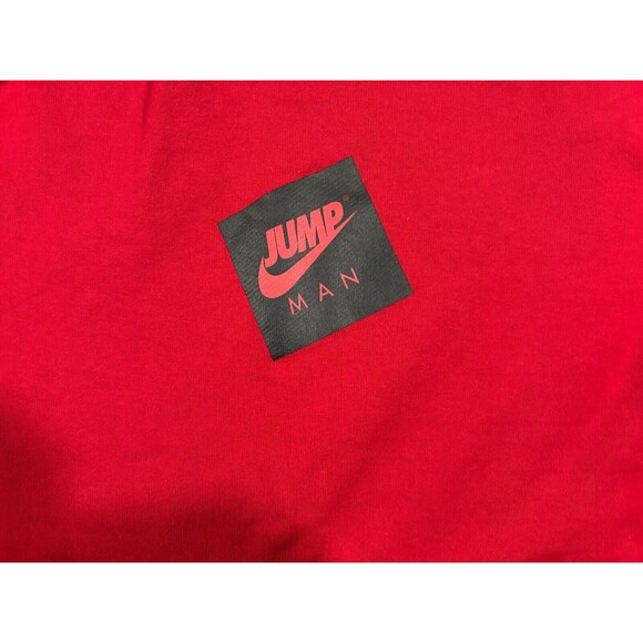 Jordan Jumpman Graphic Print Fleece Pullover Hoodie Red Mens Sweatshirt Sz XS - Picture 4 of 9